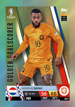 Mephis Depay Netherlands Topps Match Attax EURO 2024 Golden Goalscorer #GG7